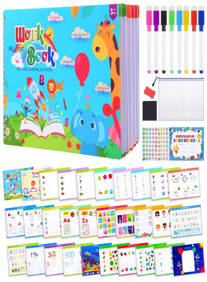 أنشطة تعليمية لمرحلة ما قبل المدرسة من ثبوكسز - كتاب أنشطة للأطفال، كتب تلوين وتتبع تعليمية مبكرة مع تمارين كتابة للأطفال من سن 3 إلى 5 سنوات، مواد دراسية عن التوحد، هدايا أعياد الميلاد - Image 1